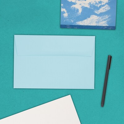 JAM Paper® A9 Invitation Envelopes, 5.75 x 8.75, Baby Blue, 25/Pack (155699)