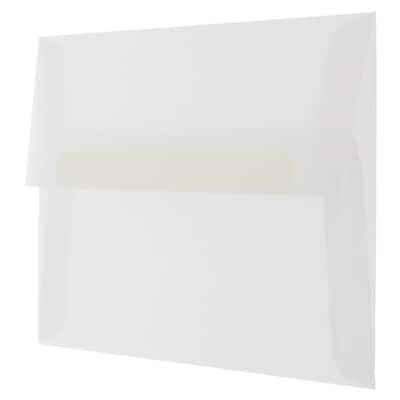 JAM Paper A6 Translucent Vellum Invitation Envelopes, 4.75 x 6.5, Clear, 25/Pack (13756)