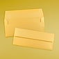 JAM Paper Open End #10 Business Envelope, 4 1/8" x 9 1/2", Metallic Gold, 50/Pack (SD5360 07I)