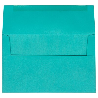 JAM Paper A10 Colored Invitation Envelopes, 6 x 9 1/2, Sea Blue Recycled, 50/Pack (70249I)