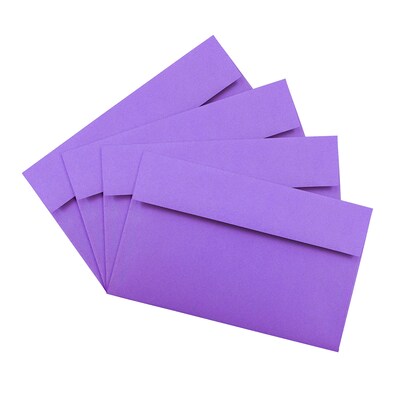 JAM Paper A10 Colored Invitation Envelopes, 6 x 9.5, Violet Purple Recycled, 50/Pack (28036I)