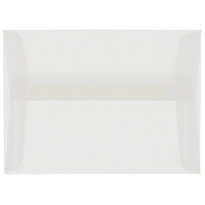 JAM Paper A6 Translucent Vellum Invitation Envelopes, 4.75 x 6.5, Clear, 50/Pack (13756I)