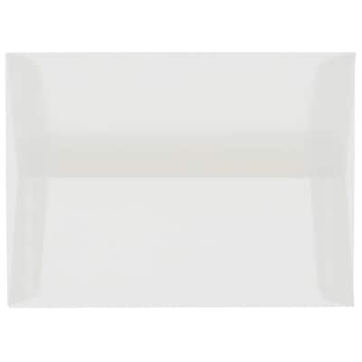 JAM Paper® A6 Translucent Vellum Invitation Envelopes, 4.75 x 6.5, Clear, Bulk 250/Box (13756H)