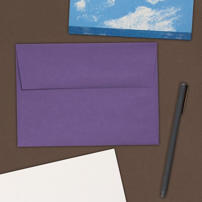JAM Paper A7 Invitation Envelopes, 5.25 x 7.25, Dark Purple, 50/Pack (563912508I)