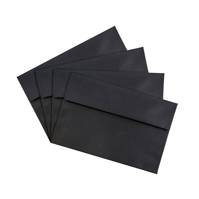 JAM Paper A7 Invitation Envelopes, 5.25 x 7.25, Black Linen, 50/Pack (V01205I)