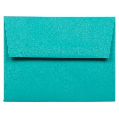 JAM Paper A2 Colored Invitation Envelopes, 4.375 x 5.75, Sea Blue Recycled, 50/Pack (70207I)