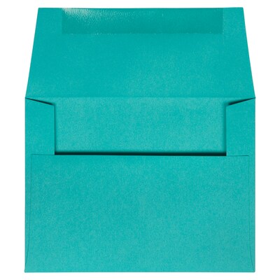 JAM Paper A2 Colored Invitation Envelopes, 4.375 x 5.75, Sea Blue Recycled, 50/Pack (70207I)