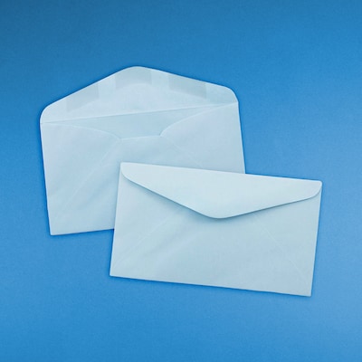 JAM Paper #6 3/4 Business Envelope, 3 5/8" x 6 1/2", Light Blue, 500/Box (557612641I)