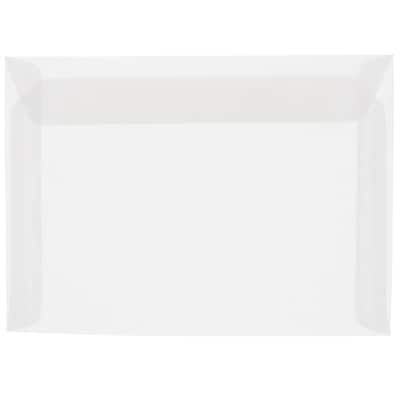 JAM Paper Booklet Envelope, 9 x 12, Clear Translucent, 50/Pack (2851371I)