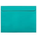 JAM Paper Booklet Envelope, 9 x 12, Sea Blue, 100/Pack (5156773D)