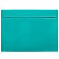 JAM Paper Booklet Envelope, 9" x 12", Sea Blue, 50/Pack (5156773I)