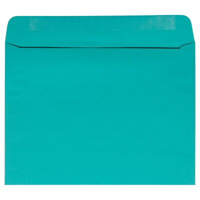 JAM Paper Booklet Envelope, 9 x 12, Sea Blue, 100/Pack (5156773D)