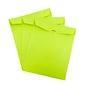 JAM Paper 10 x 13 Open End Catalog Colored Envelopes with Clasp Closure, Ultra Lime Green, 25/Pack (v0128186a)