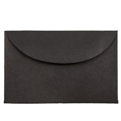 JAM Paper 3Drug Mini Envelopes, 2.3125 x 3.625, Black Linen, 50/Pack (13238i)