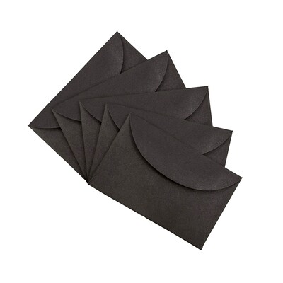 JAM Paper 3Drug Mini Envelopes, 2.3125 x 3.625, Black Linen, 50/Pack (13238i)