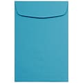 JAM Paper 6 x 9 Open End Catalog Colored Envelopes, Blue Recycled, 50/Pack (88087i)