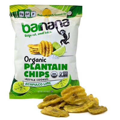 Barnana Himalayan Sea Salt and Lime Plantain Chips Variety Pack, 2 oz., 12 Bags/Pack (600-00227)