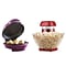 BRENTWOOD APPLIANCES Jumbo 24-Cup Hot-Air Popcorn Maker with Nonstick Electric Mini Cupcake Maker, R
