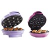BRENTWOOD APPLIANCES C2CKR2 Nonstick Electric Mini Donut Maker with Cake Pop Maker, Pink / Purple (8