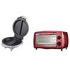 BRENTWOOD APPLIANCES 4-Slice Toaster Oven and Broiler with Nonstick Electric Omelet Maker, Silver /