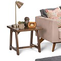 Simpli Home Sawhorse End Side Table in Medium Saddle Brown (3AXCSAW-02)