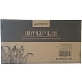 Emerald Plant to Plastic Fully Closed PLA Hot Cup Lid, 8-20 oz. Cup White, 50/Pack, 20 Packs/Box (EMRPLA4950)