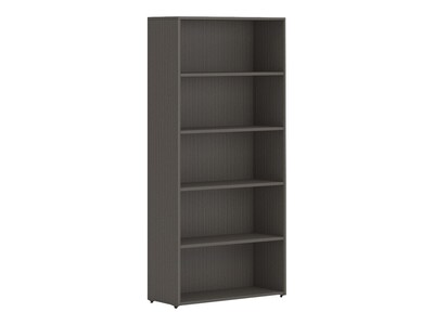HON Mod 5-Shelf 65H Bookcase, Slate Teak (HONLBC3013B5LS1)