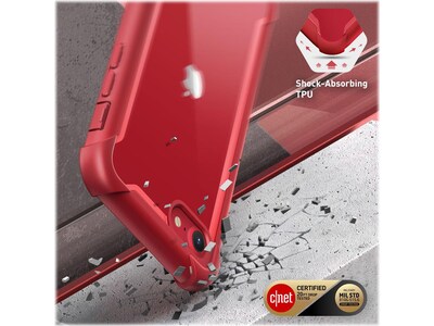 i-Blason Ares Red Case for iPhone 7/8/SE, 2nd Generation (iPhone7/8-Ares-SP-MetallicRed)