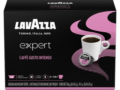 Lavazza Expert Caffe Gusto Intenso Wood Coffee Capsules, Dark Roast, 36/Box (1953001393)