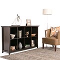 Simpli Home Amherst 8 Cube Storage / Sofa Table in Dark Brown (AXCAMH-005)