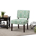 Simpli Home Virginia Accent Chair in Green Patterned (AXCCHR-005-5)