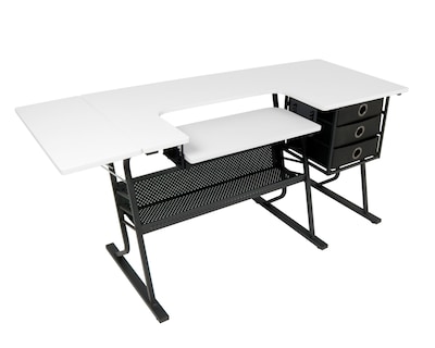 Studio Designs 50.75W x 23.75D Eclipse Hobby Sewing Center Black / White (13362)