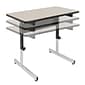 Studio Designs Adapta Square Activity Table, 36" x 22.25", Height Adjustable, Black and Spatter Gray (410381)