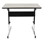 Studio Designs Adapta Square Activity Table, 36" x 22.25", Height Adjustable, Black and Spatter Gray (410381)