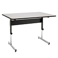 Studio Designs Adapta 48”W Square Table Black , Spatter Gray (410382)