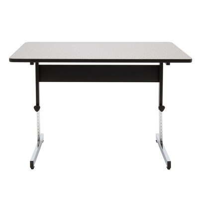 Studio Designs Adapta 48”W Square Table Black , Spatter Gray (410382)