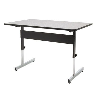 Studio Designs Adapta 48”W Square Table Black , Spatter Gray (410382)
