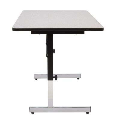 Studio Designs Adapta 48”W Square Table Black , Spatter Gray (410382)