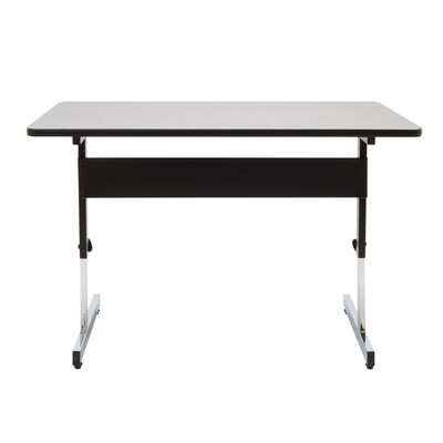 Studio Designs Adapta 48”W Square Table Black , Spatter Gray (410382)