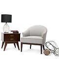 Simpli Home Louise Tub Chair in Grey (AXCTUB-008-G)