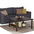 Simpli Home Acadian Square Coffee Table in Tobacco Brown (AXWELL3-007)
