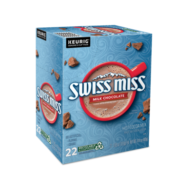 Swiss Miss Milk Chocolate Hot Cocoa, 0.65 oz. Keurig® K-Cup® Pods, 22/Box (1252)