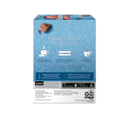 Swiss Miss Milk Chocolate Hot Cocoa, Keurig® K-Cup® Pods, 22/Box (1252)