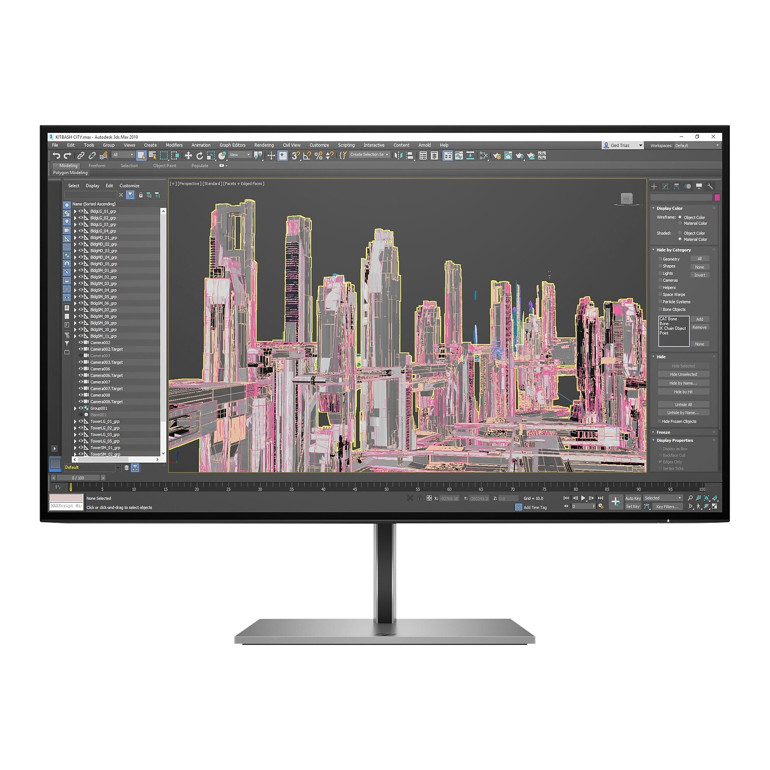 HP Z27u G3 27 LED Monitor, Black/Silver (1B9X2AA#ABA)