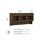 Bush Furniture Woodland 40W Wall Mounted Coat Rack with Shelf, Ash Brown (WDH340ABR-03)