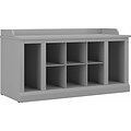 Bush Furniture Woodland 40W Shoe Storage Bench with Shelves, Cape Cod Gray (WDS240CG-03)