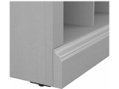 kathy ireland® Home by Bush Furniture Woodland Shoe Storage Bench with Shelves, 40", Cape Cod Gray (WDS240CG-03)