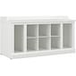 Bush Furniture Woodland 40W Shoe Storage Bench with Shelves, White Ash (WDS240WAS-03)