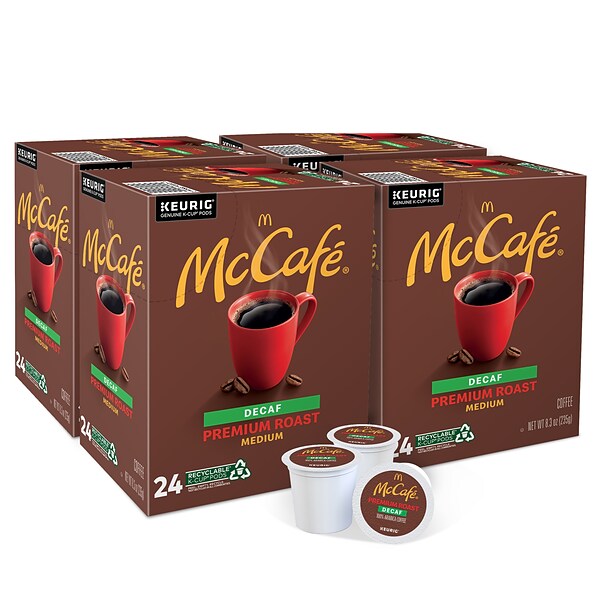 McCafe Premium Roast Decaf Coffee, Keurig® K-Cup® Pods, 96/Carton (080443)