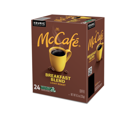 McCafe Breakfast Blend Coffee, Keurig K-Cup Pods, Light Roast, 24/Box (5000201384)
